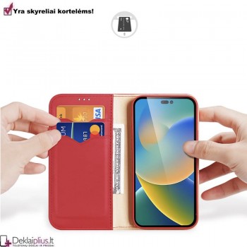 Dux Ducis Hivo odinis dėklas - raudonas (Apple Iphone 14 Pro) Dux Ducis Hivo odinis dėklas - raudonas (Apple Iphone 14 Pro)